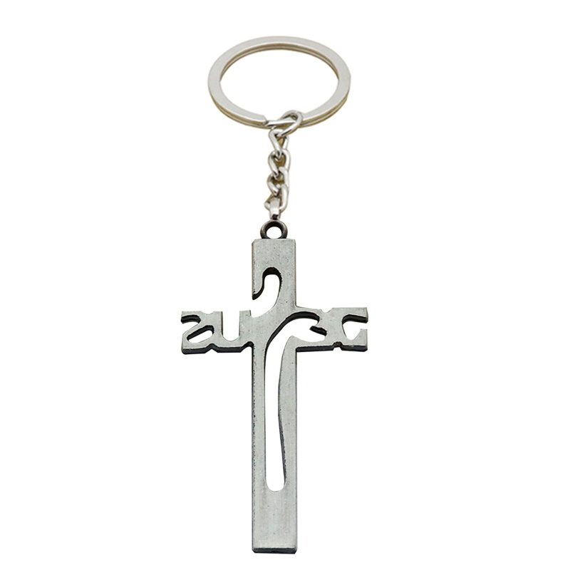 Móc Khóa Hình Thánh Giá Bằng Kim Loại Phong Cách Công Giáo
