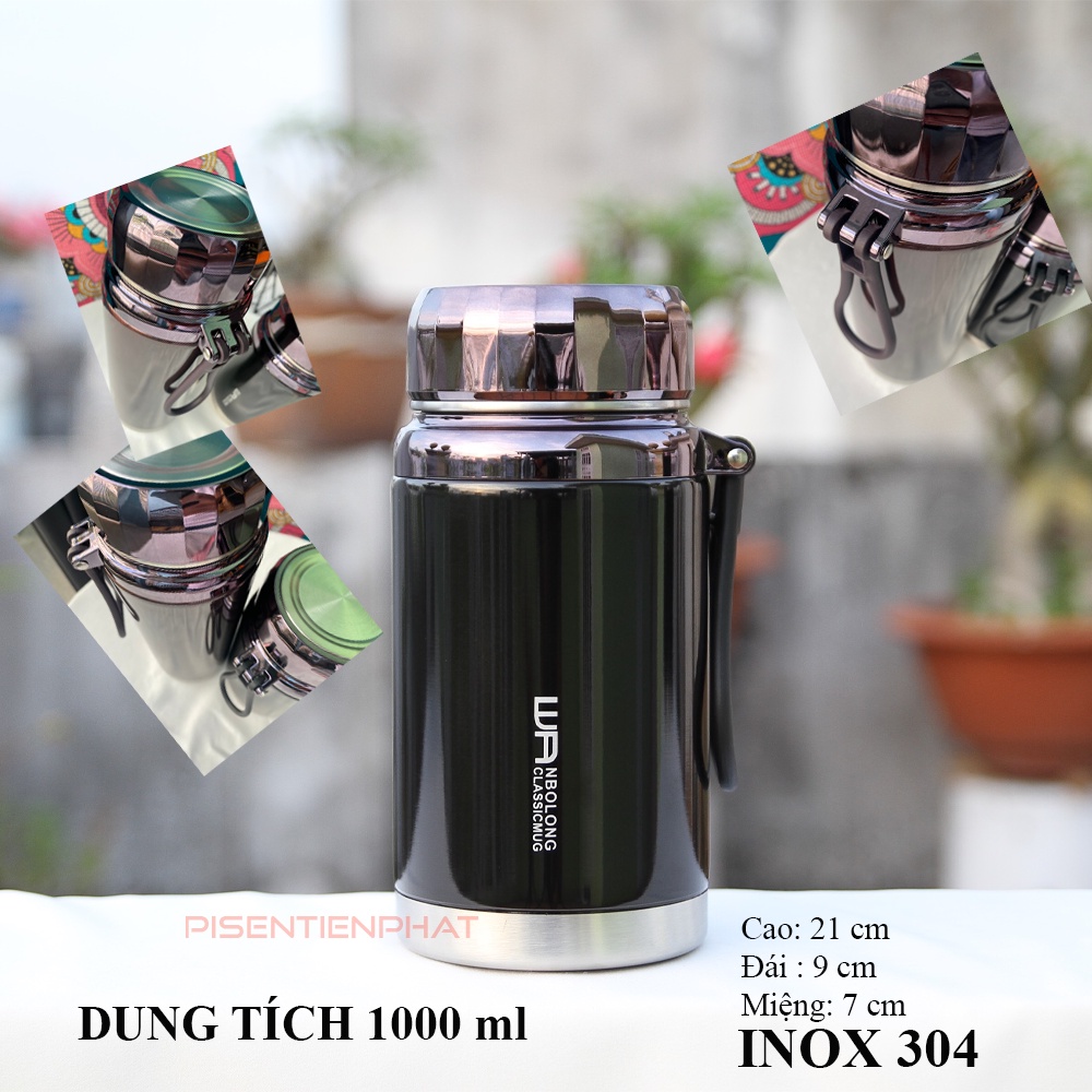 Bình giữ nhiệt ĐÀI LOAN inox 304 - cam kết giữ nhiệt 24 giờ