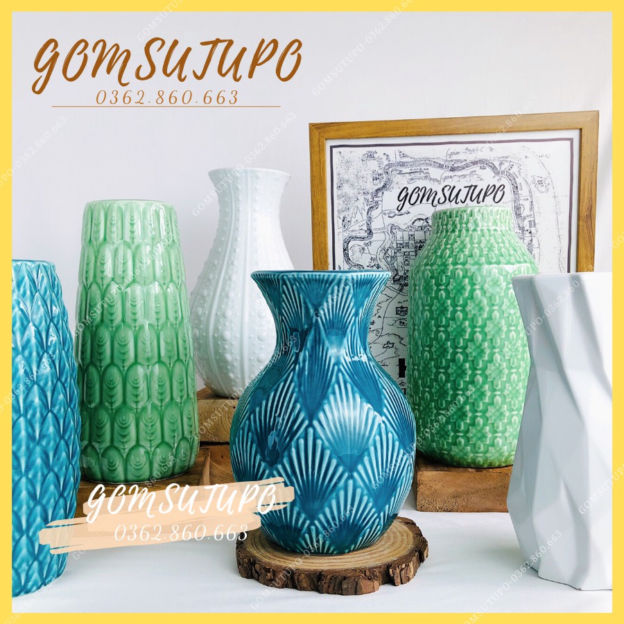 Lọ Hoa Gốm Hiện Đại - Gốm Sứ Bát Tràng - Gốm Sứ TUPO - Decor Trang Trí - gomsutupo