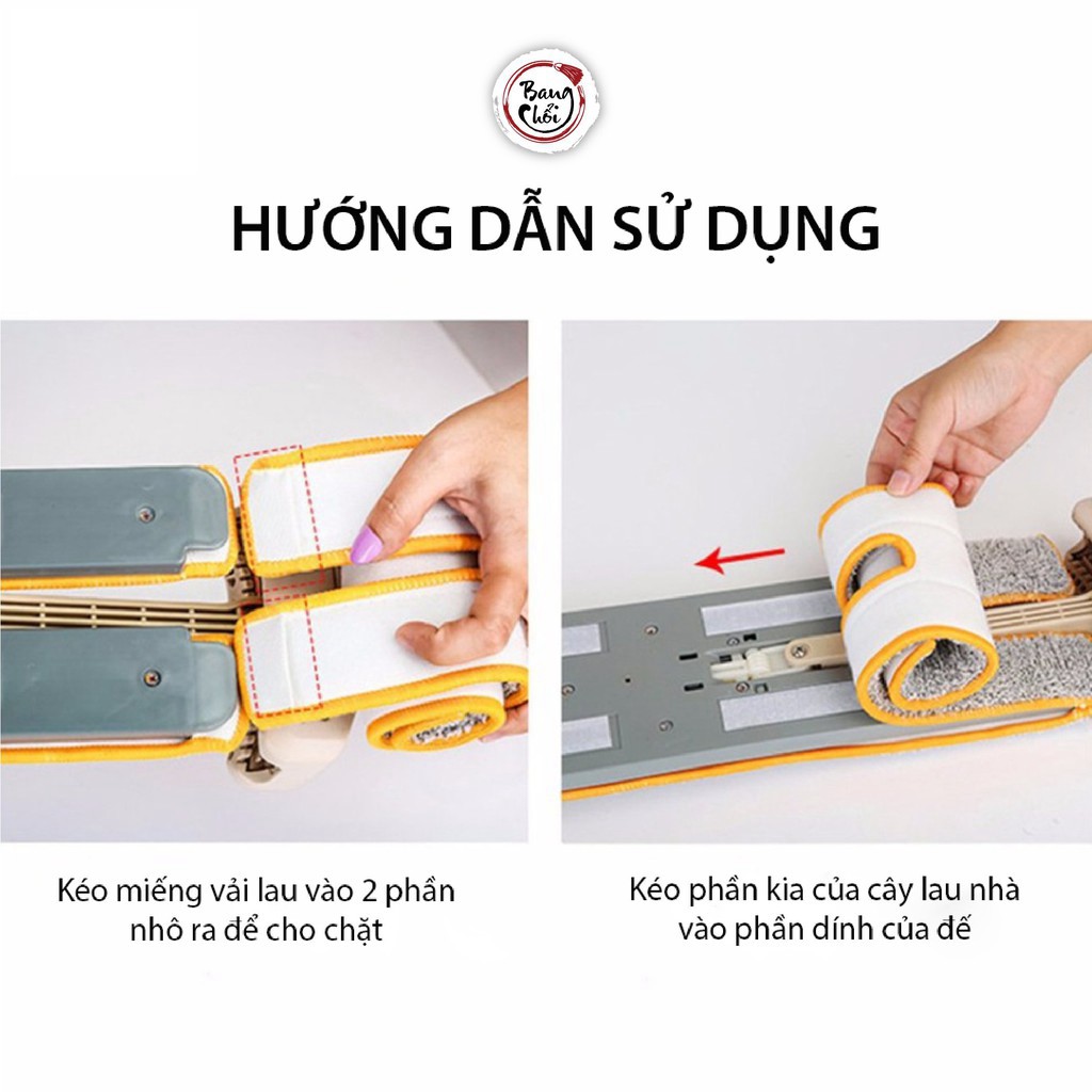 Cây lau nhà, chổi lau nhà thông minh hai mặt, tự vắt, xoay 360 độ Spin Mop mâm chữ nhật LS-CLN-M2