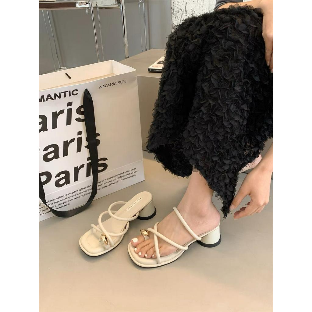 Dép cao gót nữ mắt tròn chuẩn đẹp LAN