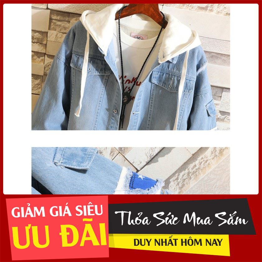 [ Sale Off ] áo khoác jean nam,khoác jean Unisex cao cấp KJC22 thời trang trẻ em