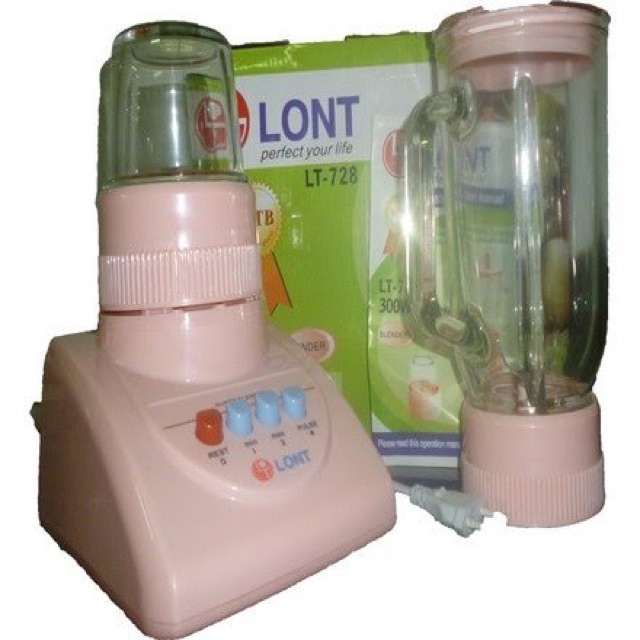 Máy xay sinh tố Lont LT728(2 cối thủy tinh, bảo hành 12 tháng)