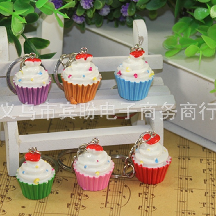 (Thaosi8420) Móc khóa mô hình bánh cupcake