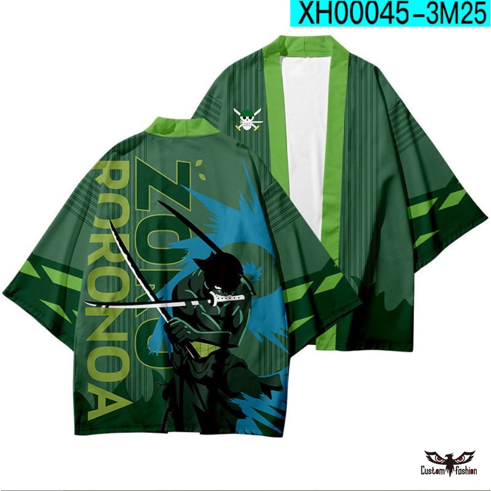 Bộ Đồ Hóa Trang Nhân Vật Luffy Zoro 3D Mặc Kimono Dành Cho Nam Nữ