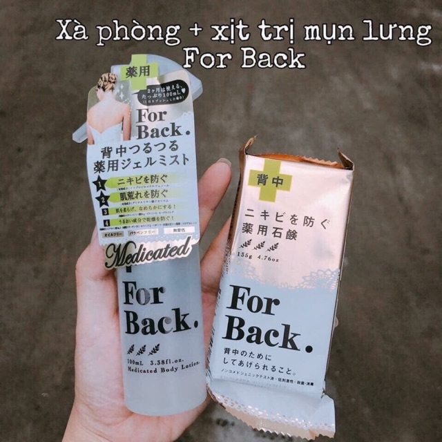 Xịt mụn lưng + xà phòng mụn lưng forback
