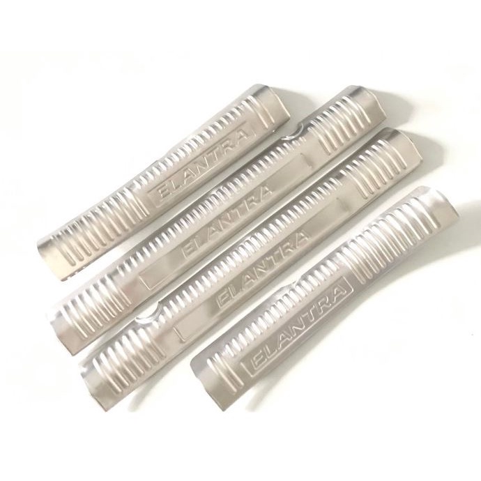 Ốp Bậc Cửa, Nẹp bước chân Trong, Ngoài Xe Huyndai Elantra 2016 2017 2018 2019 2020 2021, chất liệu Inox