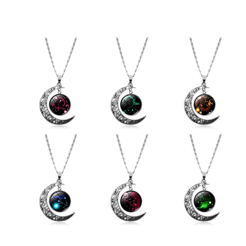 Vòng cổ Mặt Hình 12 Cung Hoàng Đạo Galaxy