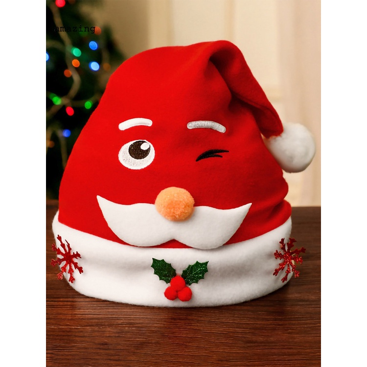 Mũ ông già noel bằng vải siêu mềm không phai đáng yêu cho bé