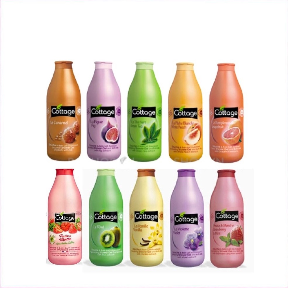 Sữa Tắm Dưỡng Ẩm Cottage 750ml Của Pháp - Lưu Hương Lâu, Ngọt Ngào