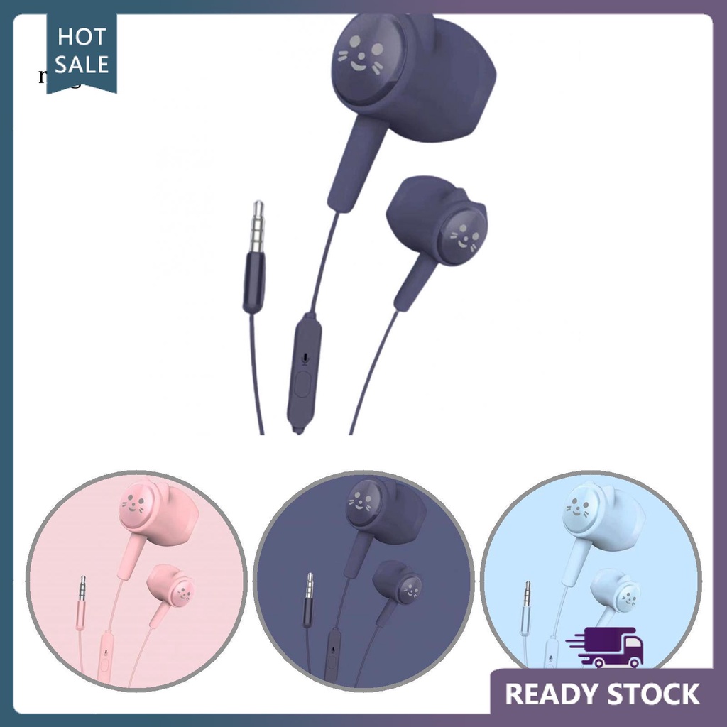 Tai nghe có dây RGA bằng nhựa trọng lượng nhẹ màu kẹo