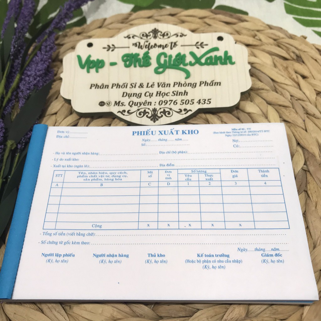 PHIẾU XUẤT KHO 2 LIÊN