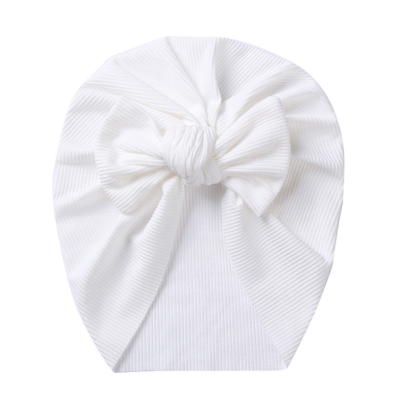 Mũ Turban Cotton Mềm Mại Co Giãn Nhiều Màu Sắc Dễ Thương Cho Bé