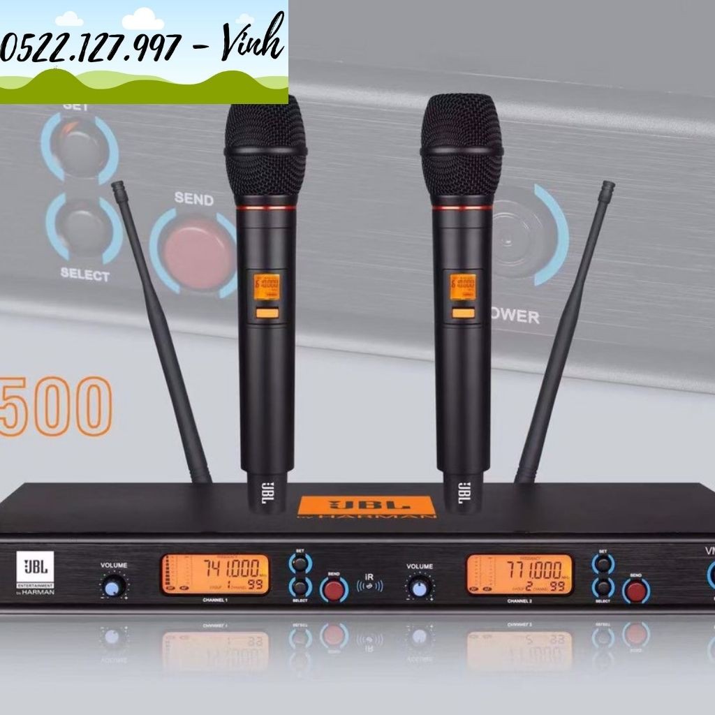 Micro không dây JBL VM500 , tự ngắt, cảm ứng nhiệt  - Gia Khang Shop