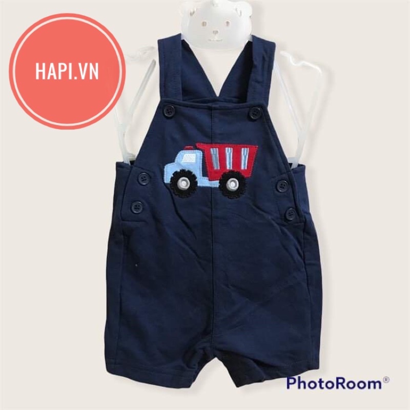 Quần yếm cotton xuất dư các hãng cho bé trai 3m,6m,9m,12m