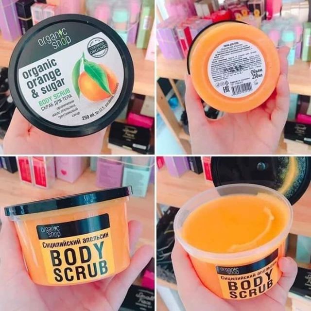 Tẩy da chết body Organic Shop