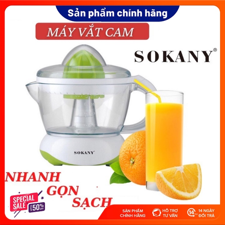 Máy vắt cam Sokany tự động-Máy ép nước cam 2 chiều tiện lợi-Chiết sạch-Dễ dàng tháo lắp vệ sinh-Bảo hành 12 tháng