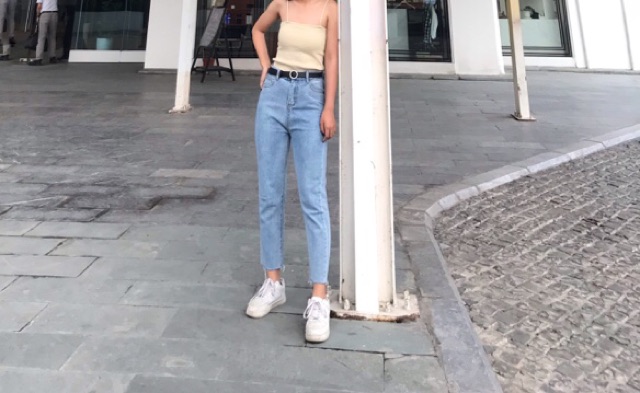 Sẵn_ Quần slim baggy basic lưng cao _ trượt qua xem ảnh thật