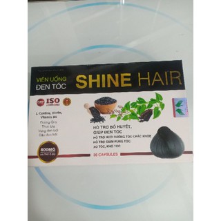 Viên uống đen tóc Shine hair_ dùng cho người rụng tóc, tóc bạc sớm