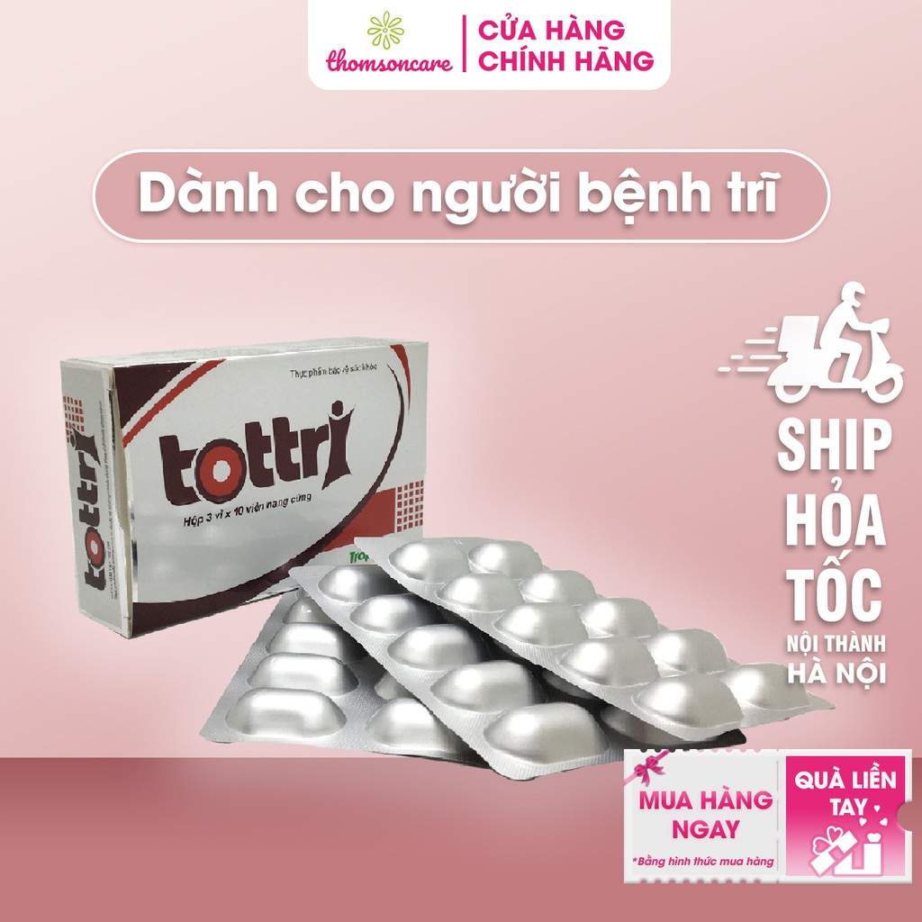 Viên uống Tottri - Viên nang cứng - Giúp cho người bệnh trĩ - Hộp 30 viên của Traphaco