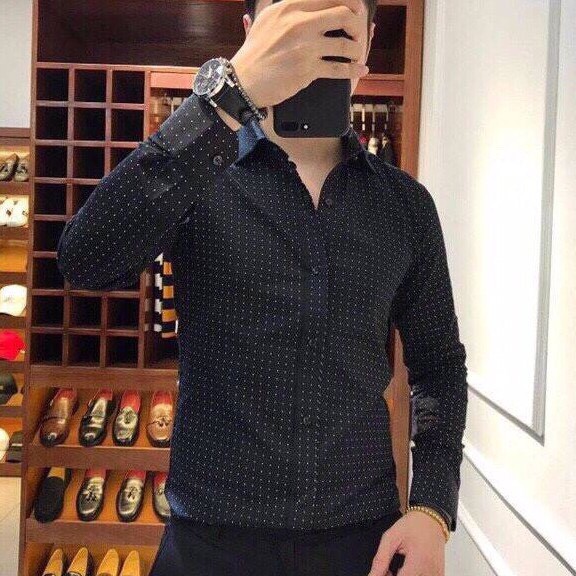 [Ảnh thật-Loại xịn-VNXK] Áo sơ mi nam dài tay GẤP HỘP cao cấp body họa tiết nhỏ vải trơn mát chống nhăn không phai màu