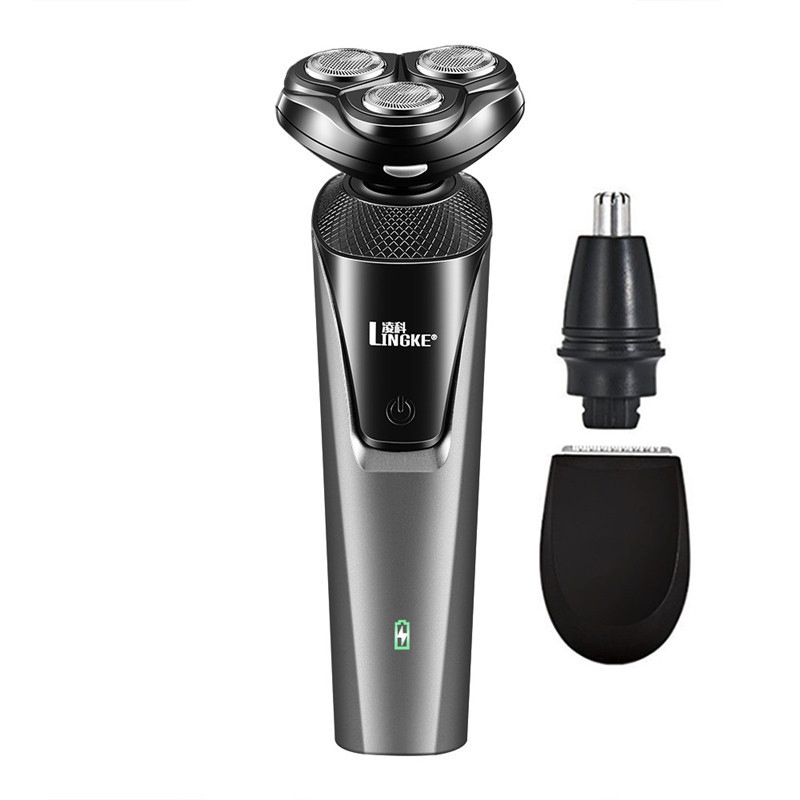 Máy Cạo Râu Đa Năng Lingke 4D 3Trong 1 Cao Cấp - Cạo Râu, Tỉa Lông Mũi, Tông Đơ, Rửa Mặt - Bảo Hành 6 Tháng