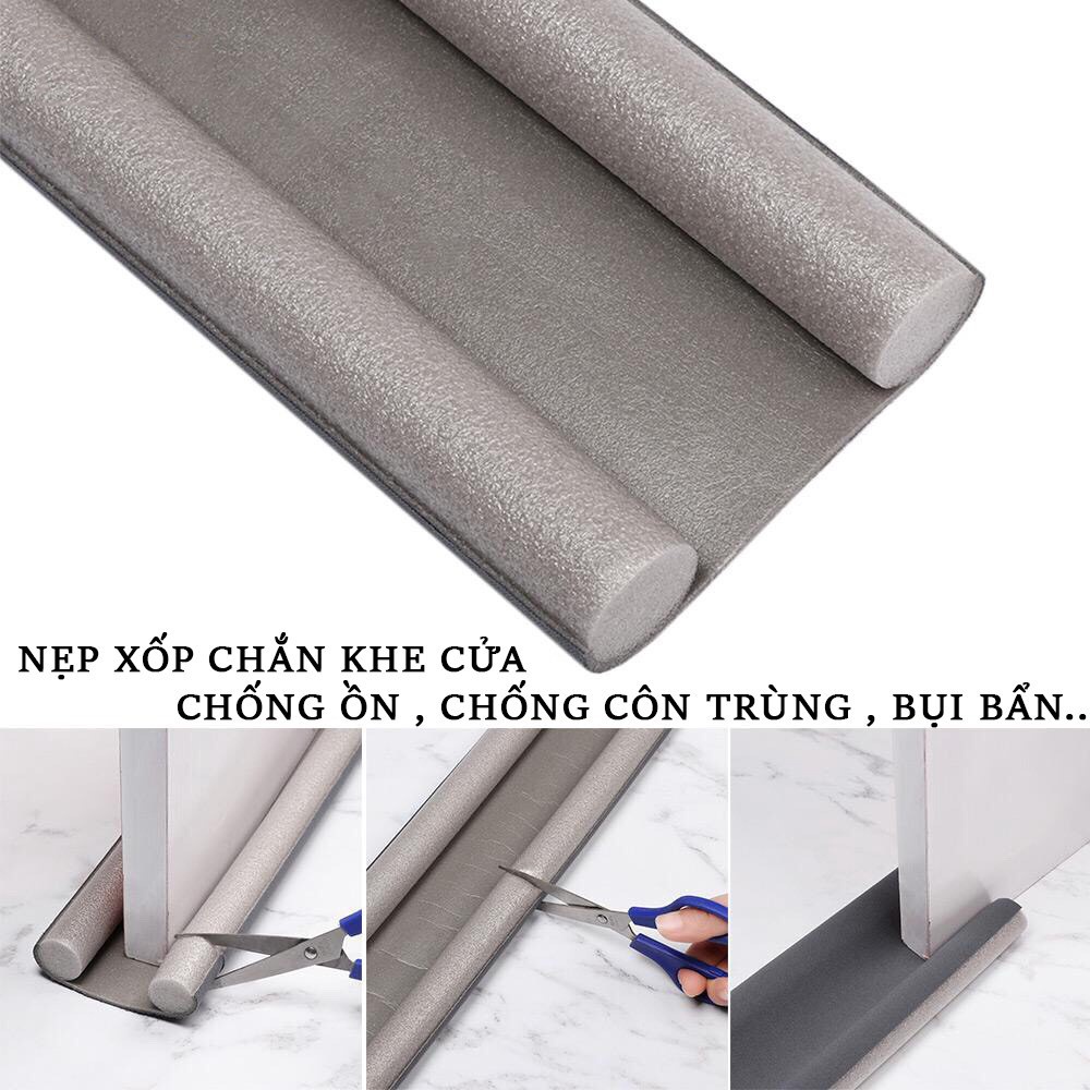 Ron Chắn Cửa Nẹp Xốp Chắn Khe Hở Cửa Chống Côn Trùng Ngăn Bụi Cách Âm Cách Nhiệt Chắn Gió Lùa Ngăn Nước