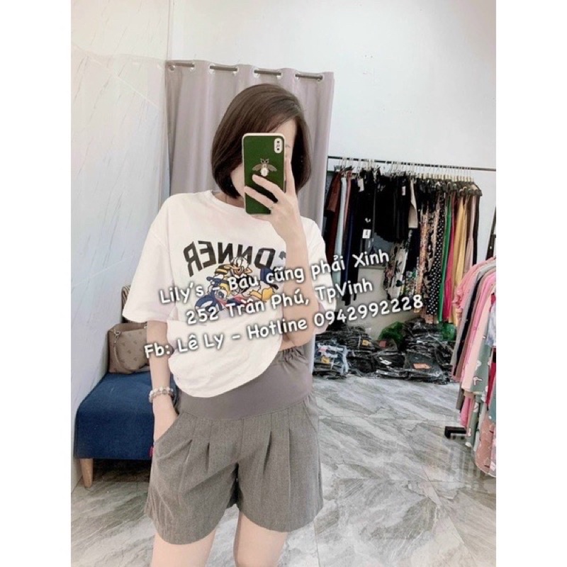 Quần sooc bầu hè chất bao đẹp 2 biên quảng châu