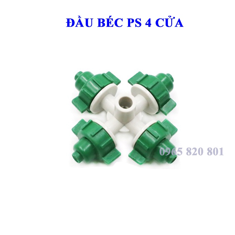 Béc phun sương 4 cửa kết nối ống 6mm