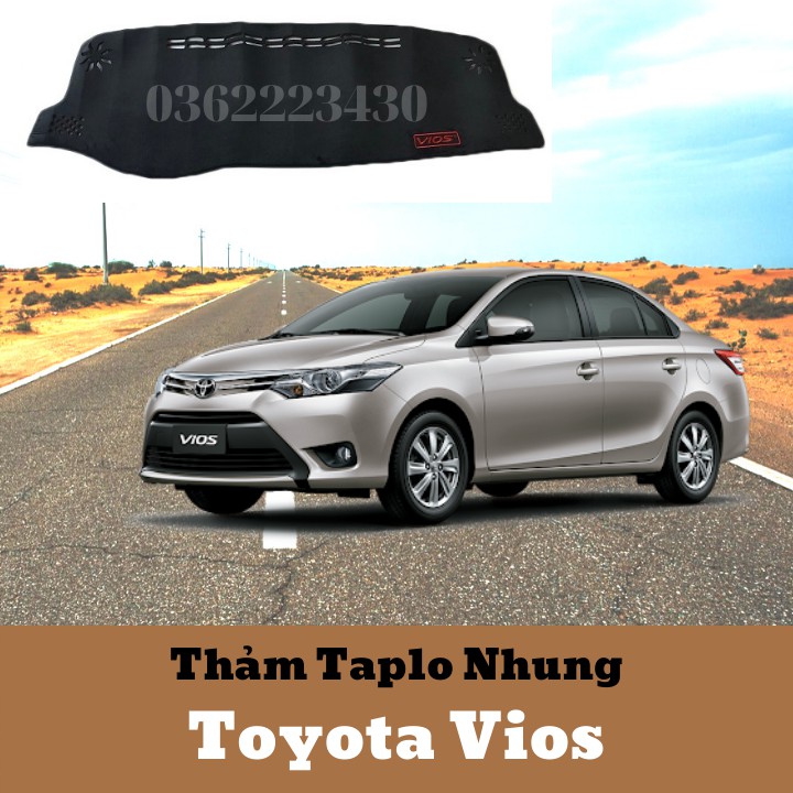 Thảm Taplo Nhung Mềm Mịn 3 Lớp Làm Từ Lông Cừu Dành Riêng Cho Xe Ô Tô Toyota Vios