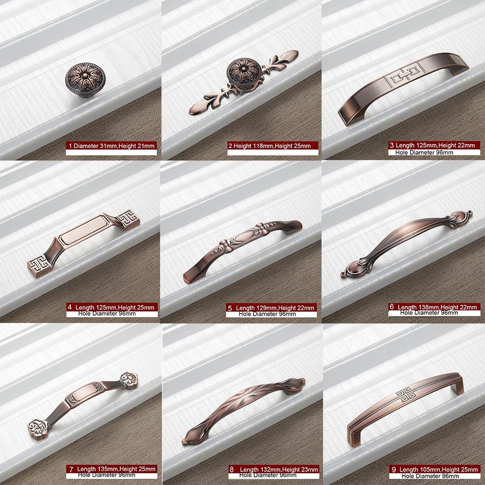 PISTA Tay Nắm Cửa Tủ Bằng Đồng Chất Lượng Cao Phong Cách Châu Âu