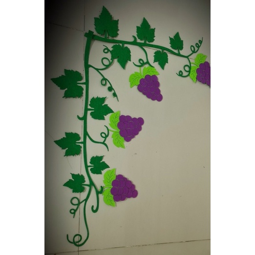 Dây hoa vải nỉ trang trí lớp