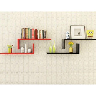 Combo 4 kệ đế sách treo tường chữ L giá xưởng - Gỗ lõi xanh chống ẩm cao cấp + Tặng 1 bộ trang trí 3D dán tường.