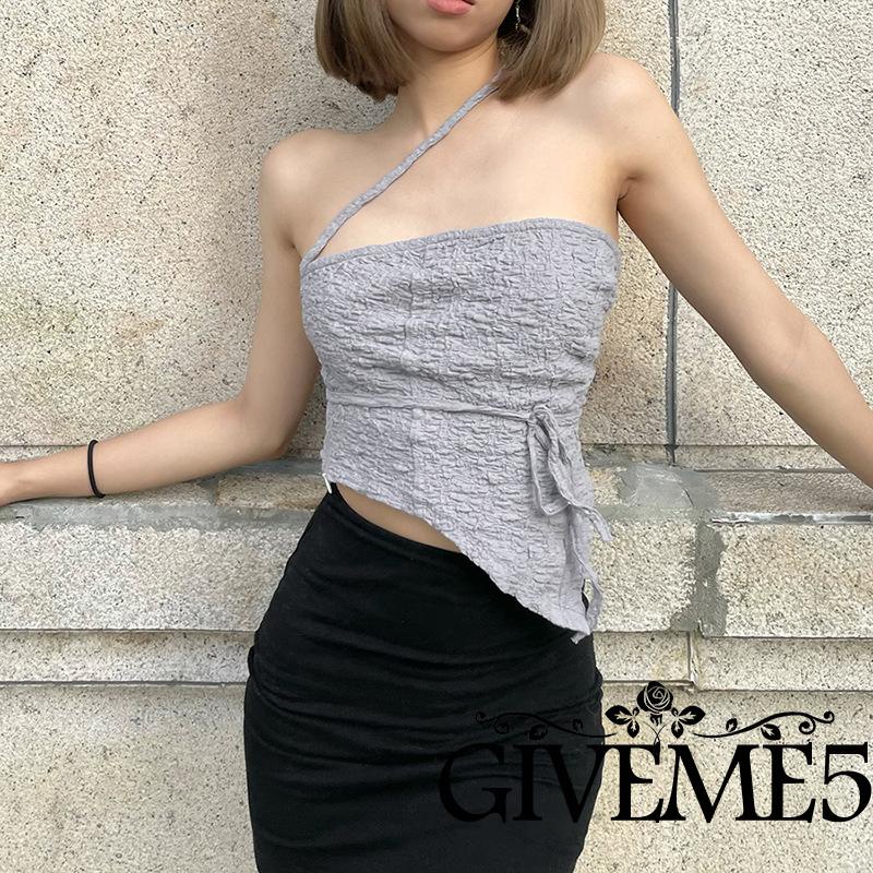 Áo Hai Dây Màu Trơn Thiết Kế Độc Đáo Thời Trang Quyến Rũ Cho Nữ