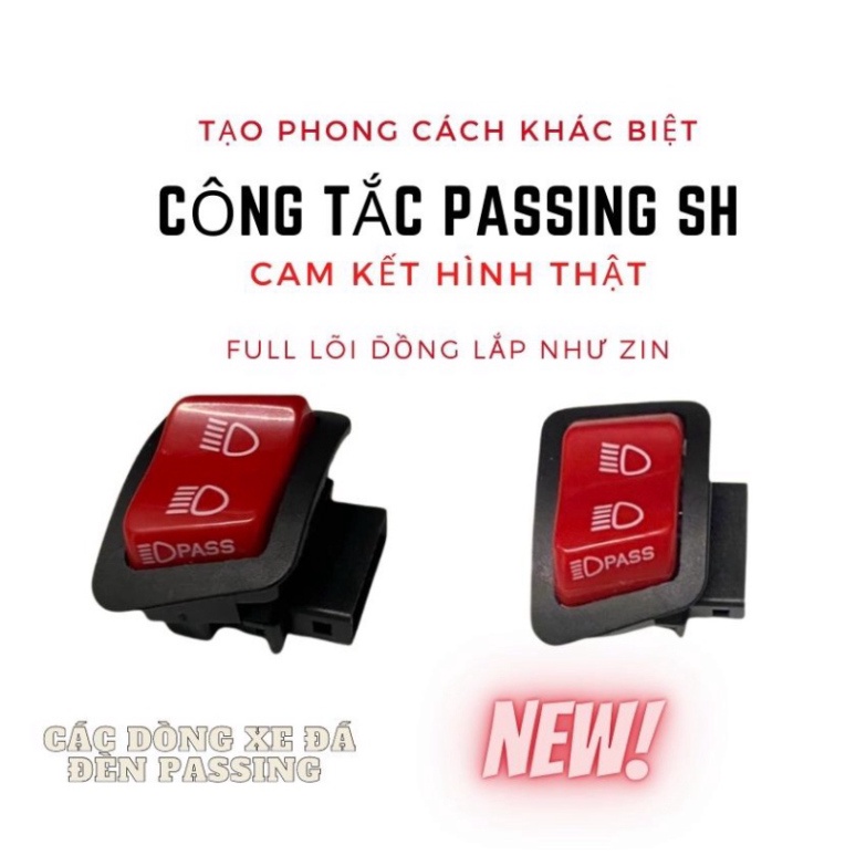 Công Tắc Passing SH Cho AirBlade, Wave, Vision, Lead, Vario 17, Winner  X  (Nút Đỏ 300i) SP tự chụp Ảnh thật Sp
