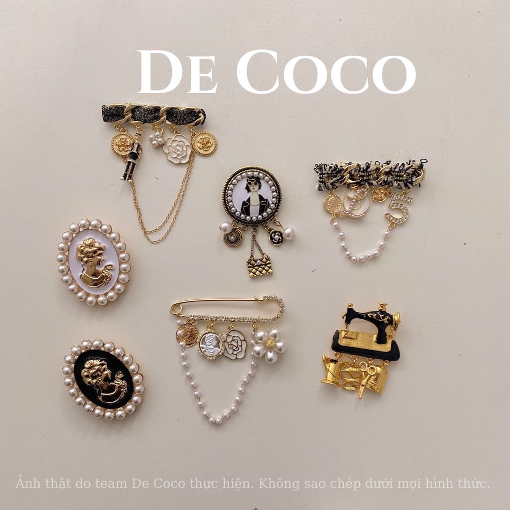 Ghim cài áo cao cấp, phụ kiện thời trang cài áo phong cách quý cô Parisian decoco.accessories