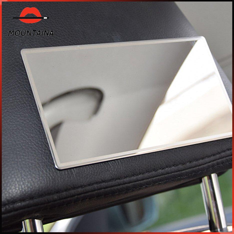 【m】 15*8CM Practical Car Makeup Mirror Sun-Shading Stainless Steel Cosmetic Mirror