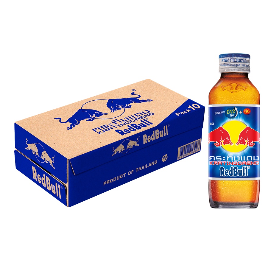 Nước tăng lực Red Bull Thái Lan Chai 150ml Lốc 10 chai_Bò Húc_Bổ Xung Vitamin Tăng Cường Sức Khỏe Chống Dịch