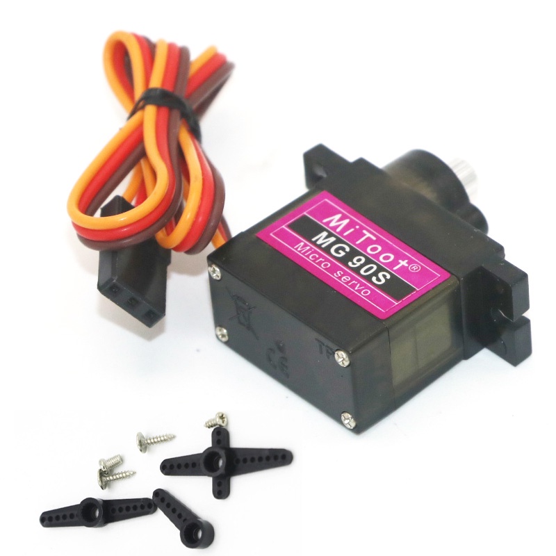 Động Cơ  MG90S Góc Quay 180, 360 độ - Thiết Bị Lái Servo  MG90S xe đẩy trực thăng, robot