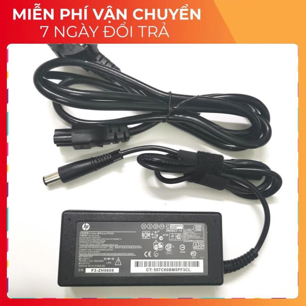 [BH12TH] Sạc Laptop HP chân kim to 18.5V - 3.5A - 65w loại tốt ZIN