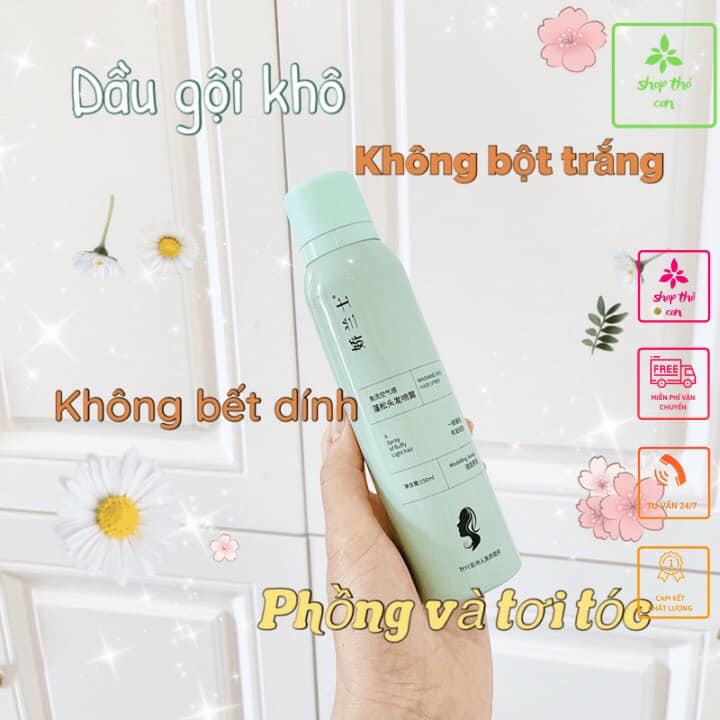 Dầu gội khô dạng xịt không bết tóc giúp làm sạch tạo phồng tóc tự nhiên