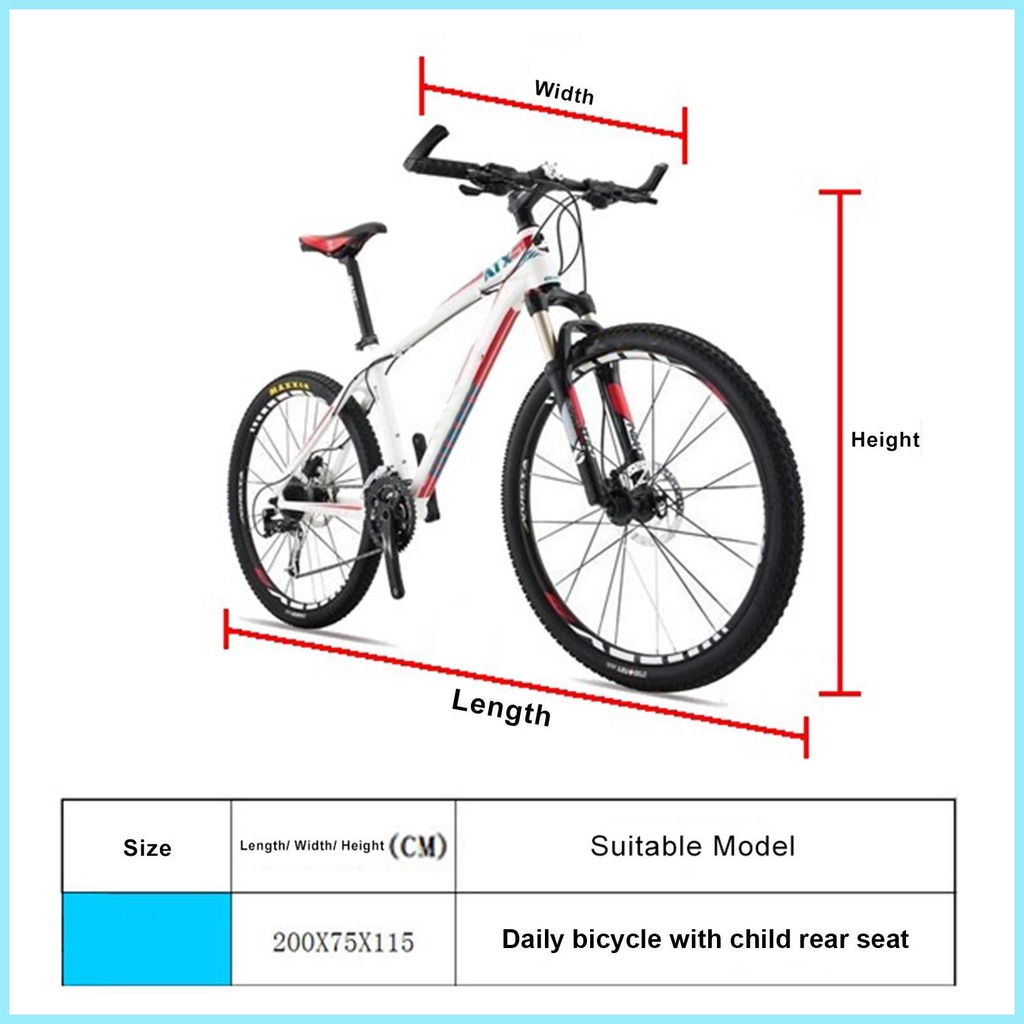 Vỏ Bọc Xe Đạp Ngoài Trời Chống Thấm Nước / Tia UV / Bụi Bẩn Tiện Dụng