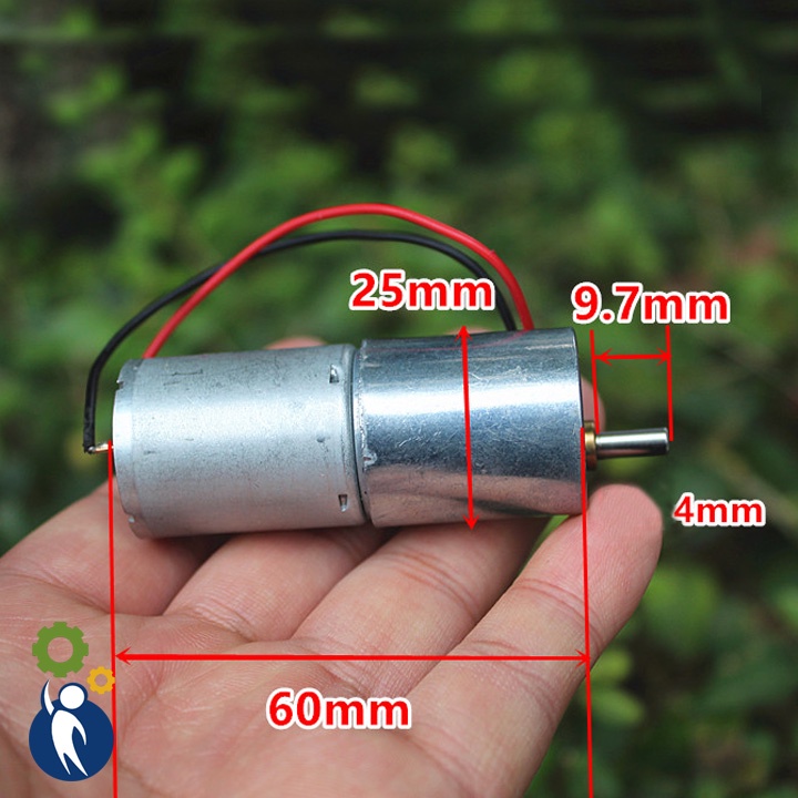 Motor Giảm Tốc 5V 46rpm, đường kính trục 4mm