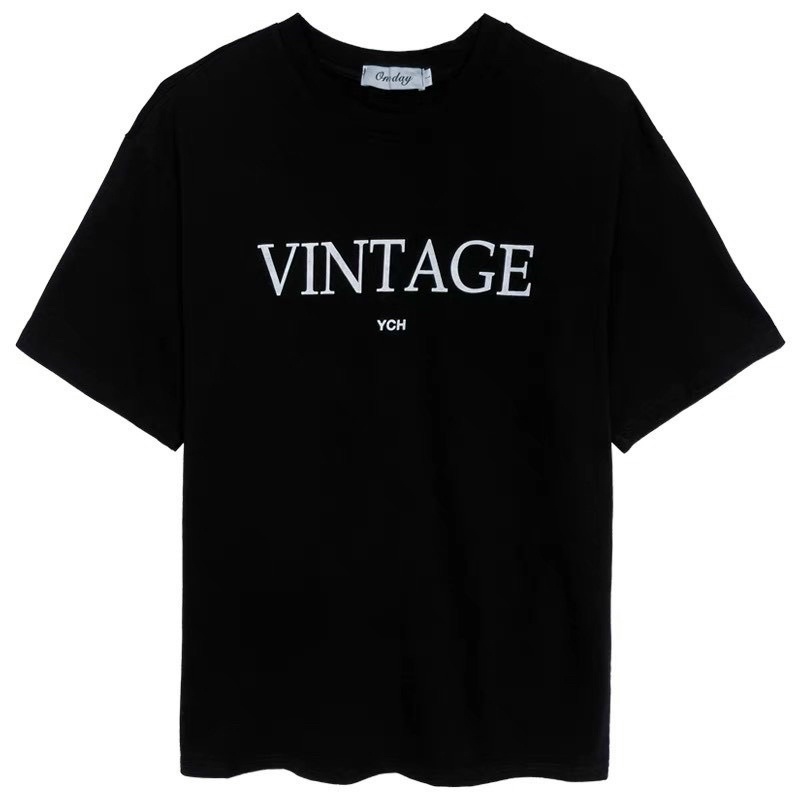 ÁO THUN TAY LỠ COTTON VINTAGE UNISEX NAM NỮ (kèm hình chụp thật) | BigBuy360 - bigbuy360.vn