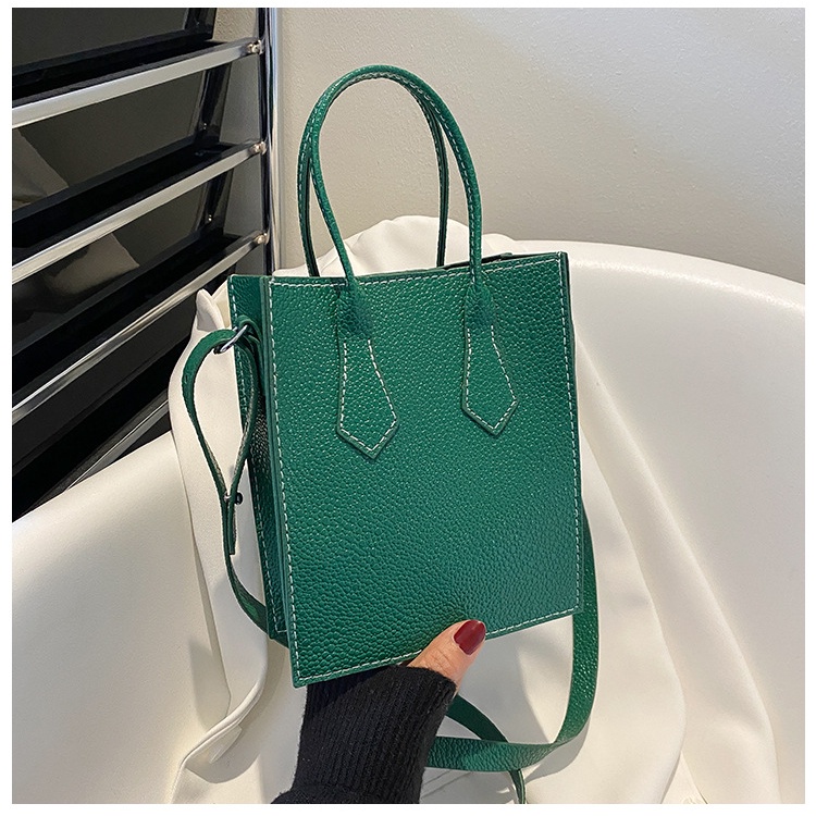 Túi Đeo Chéo Hình Vuông Nhỏ Màu Sắc Tương Phản Thời Trang Hàn Quốc 2022