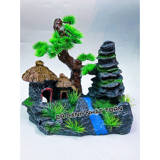 TIỂU CẢNH TRANG TRÍ BỂ CÁ, NON BỘ 25X13X24CM