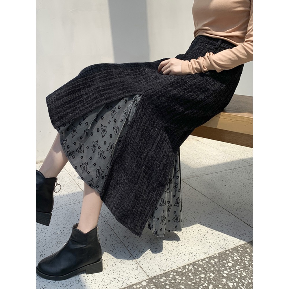 Váy Chữ A Dáng Dài Cạp Cao Thiết Kế Mới Độc Đáo