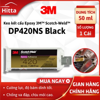 Keo 2 thành phần dán sắt, gỗ, kim loại epoxy 3m dp420 1 chai 50ml màu đen