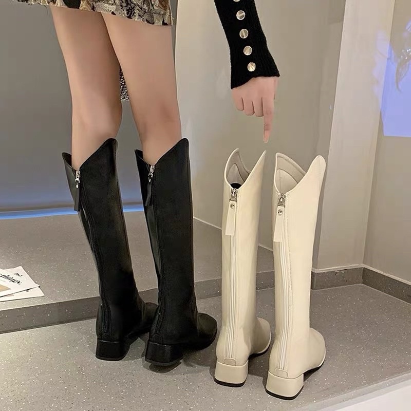 Giày Boot cao bồi đế 3cm