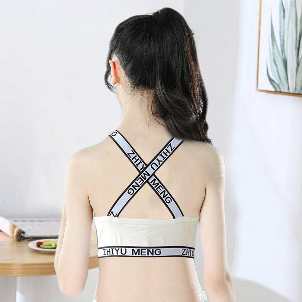 Áo Ngực Thể Thao Có Mút Đệm In Chữ Dành Cho Bé Gái 8-14 Tuổi